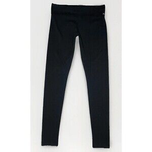 Victorias Secret Fold Over Ankle Leggings Womens LG Black Yoga Pants Y2K Workout